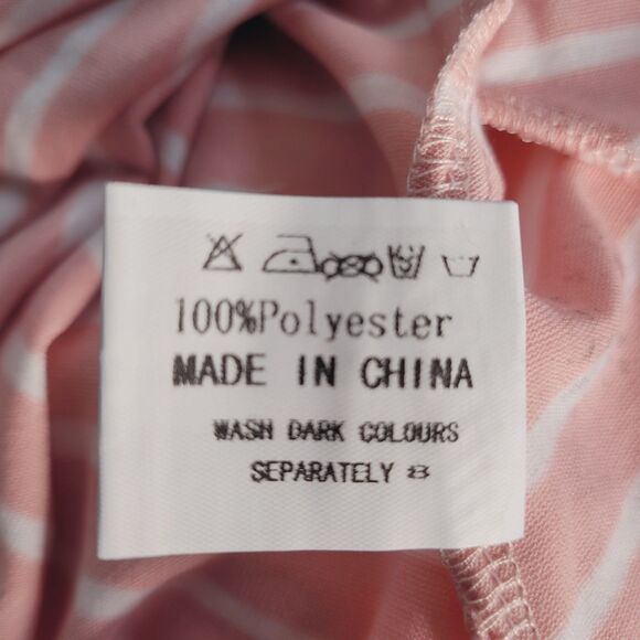 Gorlya Girls Short Sleeve Loose Casual Summer Pink Stripe T-Shirt Dress 10Y - Picture 7 of 9